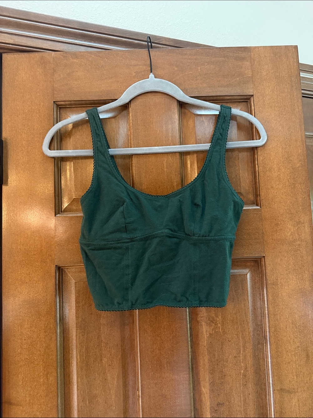 aerie Forest Green Cropped Tank Top